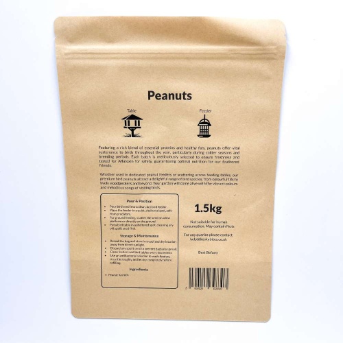 BeakyBites Peanuts for Birds - 1.5kg Bag